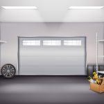 Garage Interior Realistic Composition